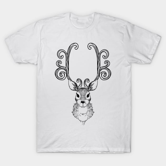 Reindeer, Christmas T-Shirt by faiqawaheed